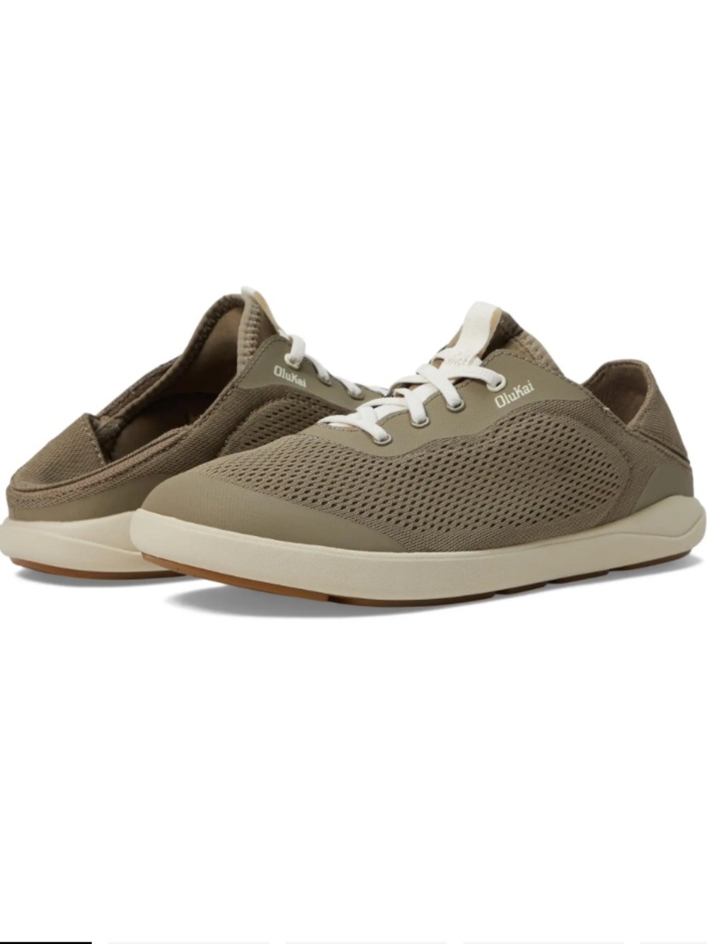 OluKai Moku Pae Boat Shoes Casual Neutral Sneakers Lace Up Mens 10.5 Clay Tapa